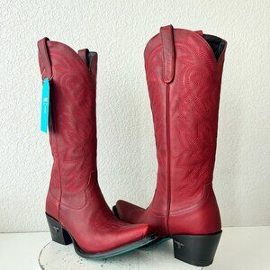 Lane SMOKESHOW Womens Cowboy Boots 8 Red Western Cowgirl Mid Calf Pointed Toe